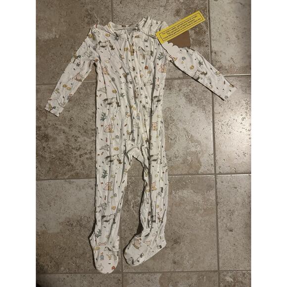 Angel Dear Other - Angel Dear 18-24 Months NWT Farm Animals Footed Pajamas Bamboo Zipper